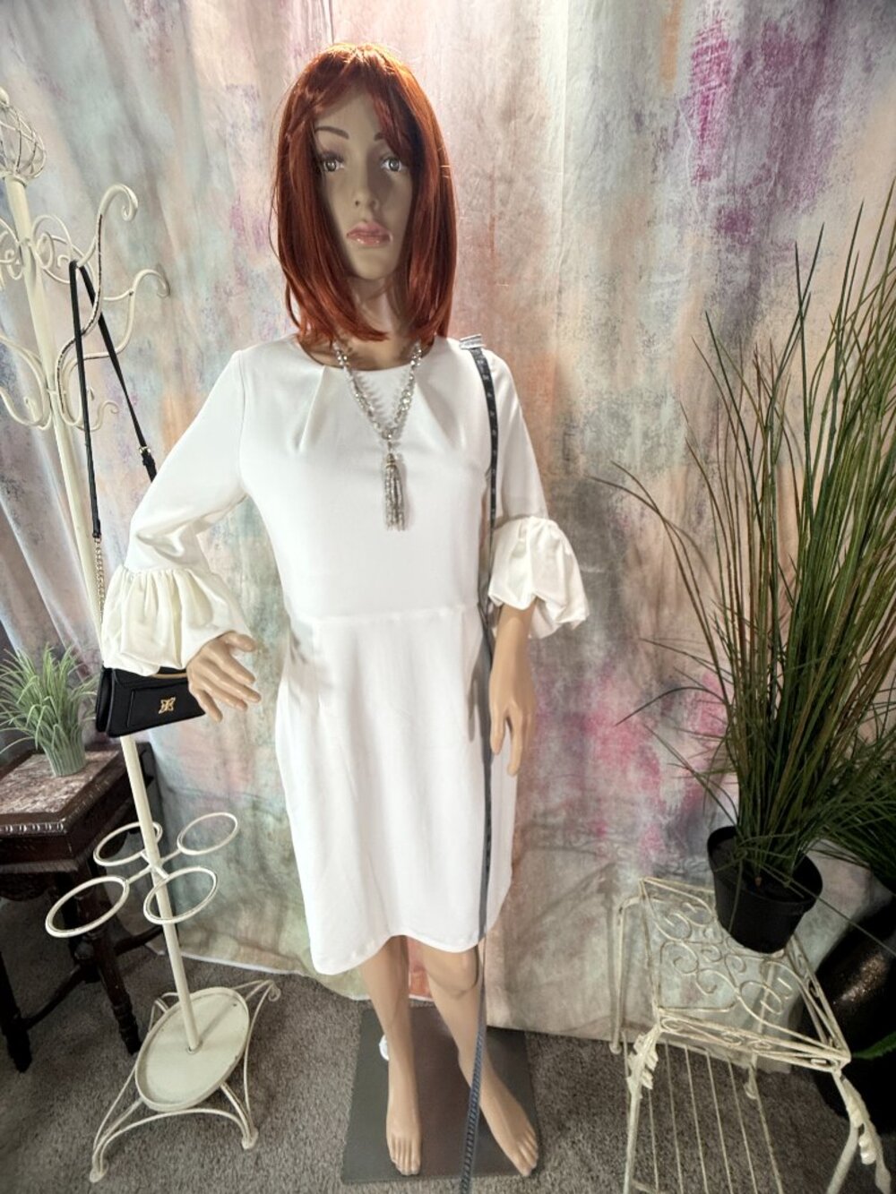 NWT📌 Alexia Admor Elegant Great For Many Occasions Dress w/ Trumpet Sleeve - Picture 8 of 16
